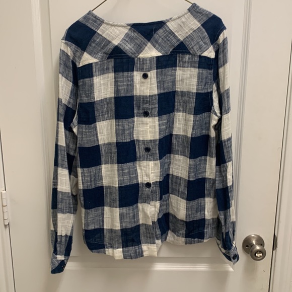 Anthropologie Gingham Cotton Top - Picture 2 of 4